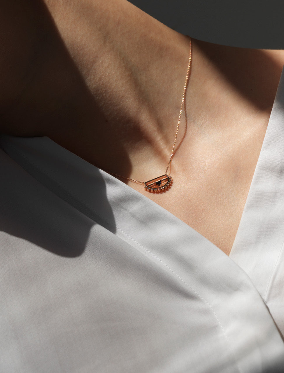 Blueprints Rose Gold Pendant