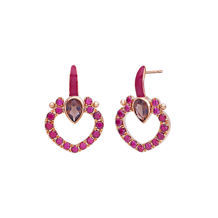 Love Hearts Cherry Earrings