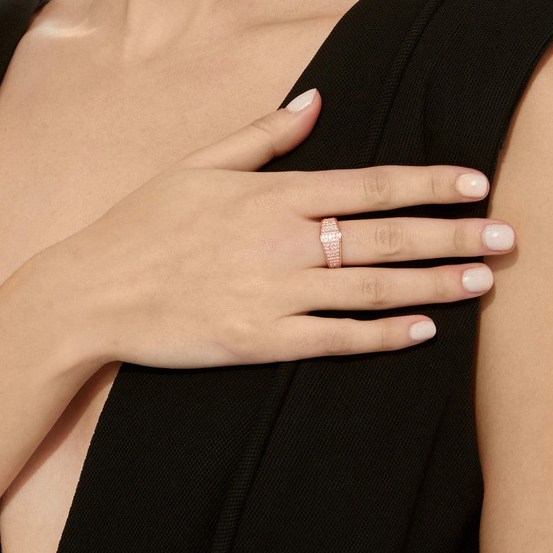 Modernist Pink Sapphire Ring