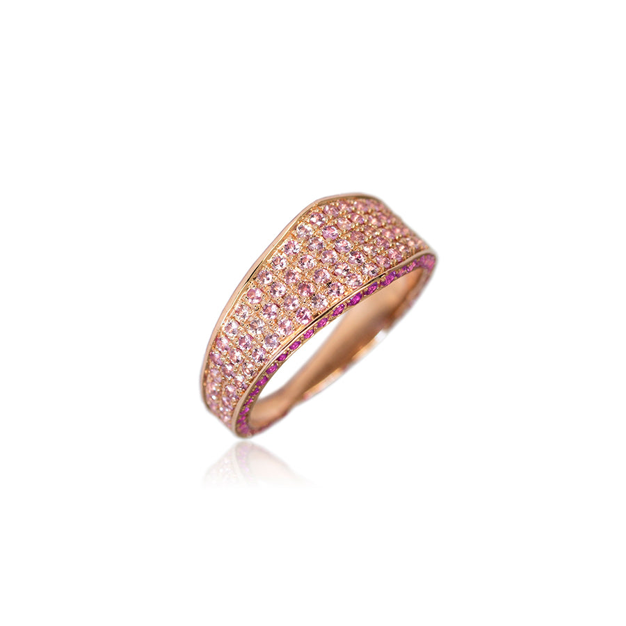Modernist Pink Sapphire Ring
