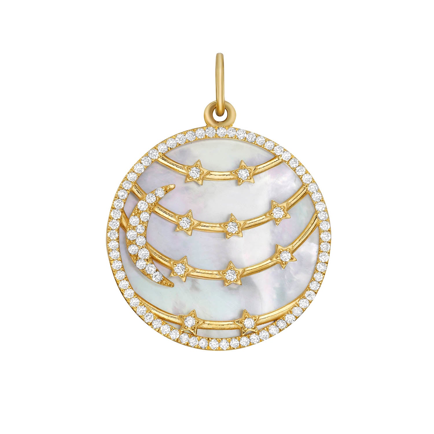 Moon to My Stars Mother of Pearl Celestial Charm