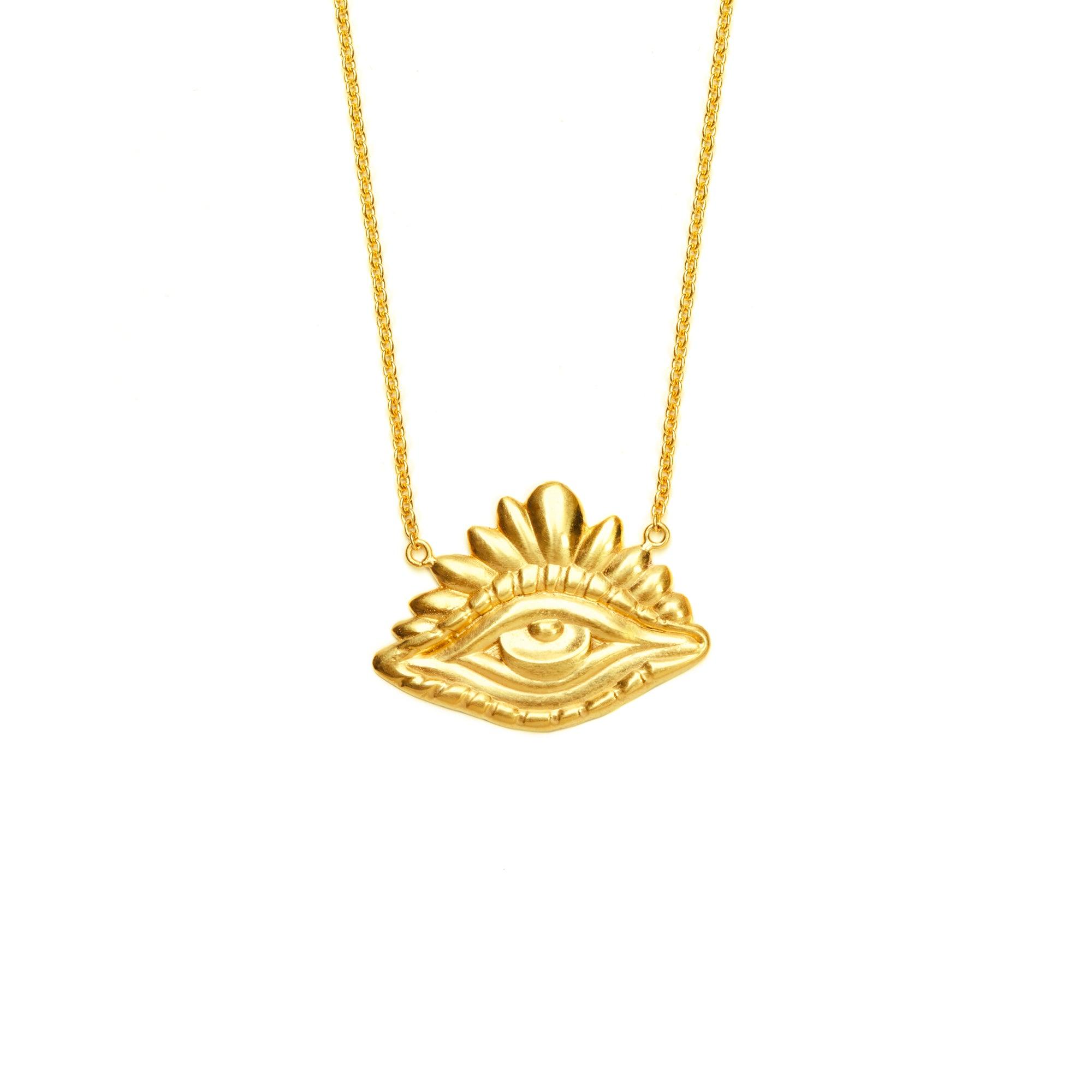 Crown Protective Eye Necklace