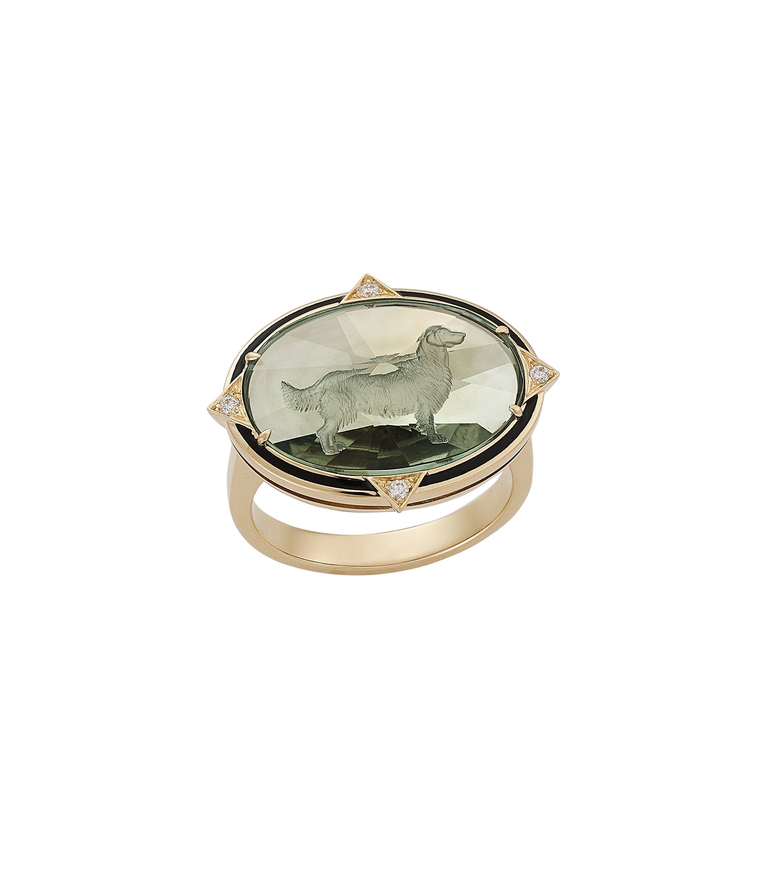 Being Furry Oval Intaglio Ring