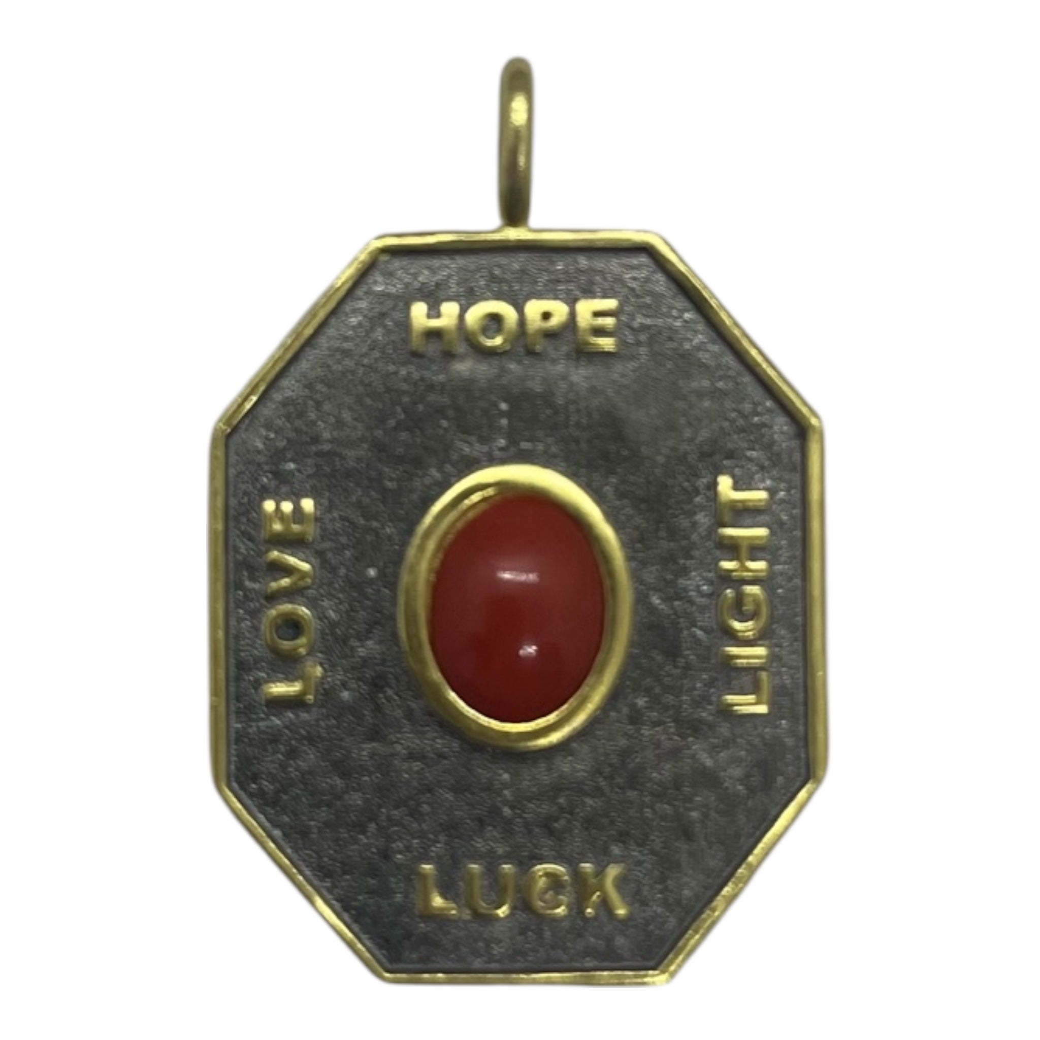 Love, Luck, Hope, Light Large Pendant