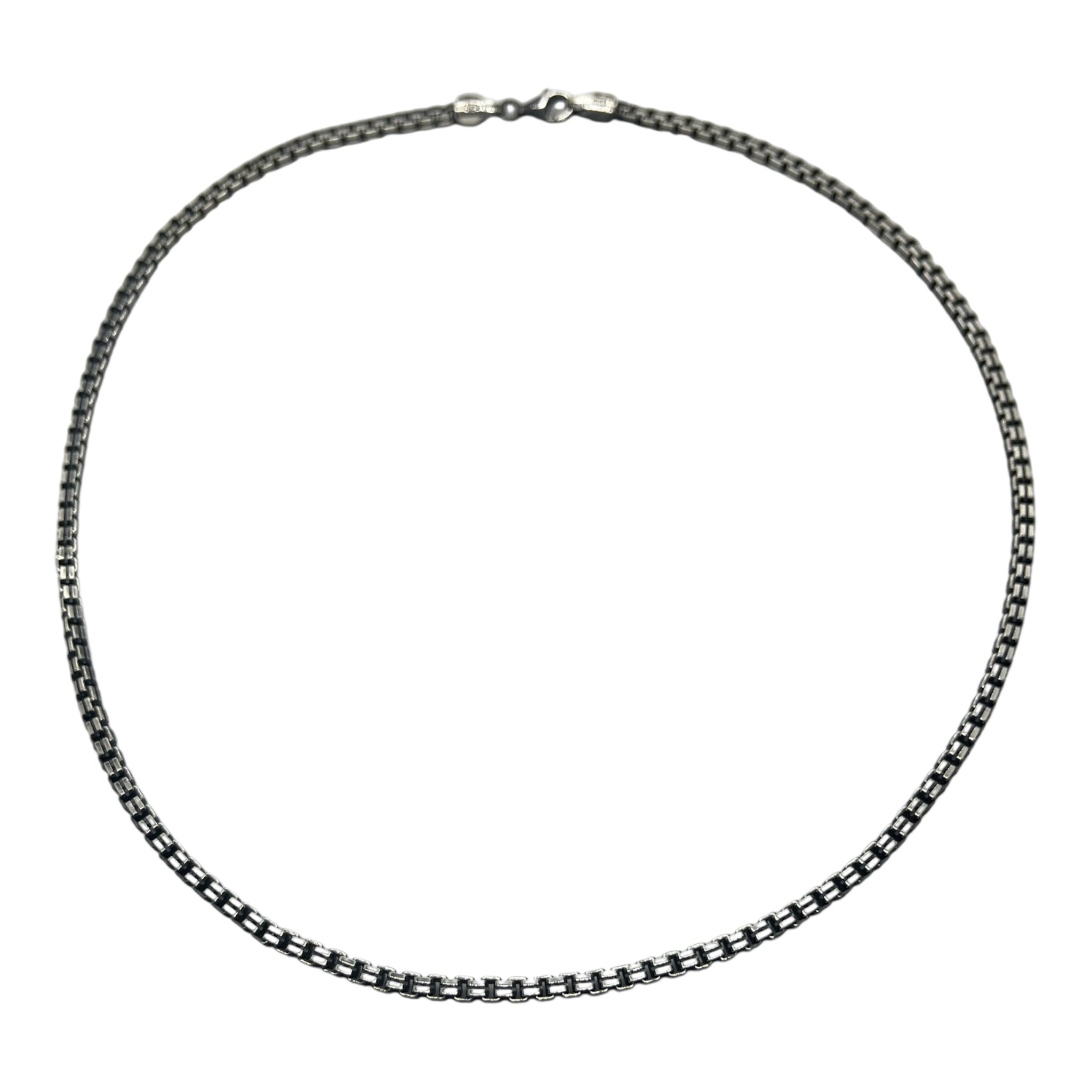 Distressed Silver Box Chain