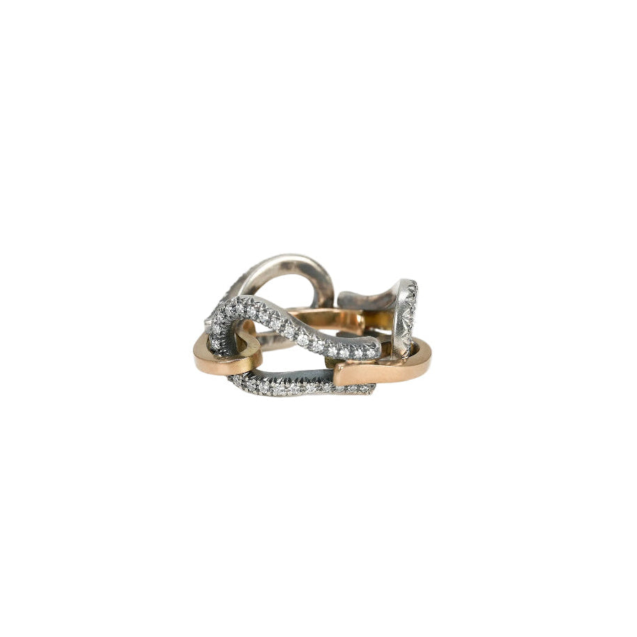Refine Metal Collection Diamond Chain Ring