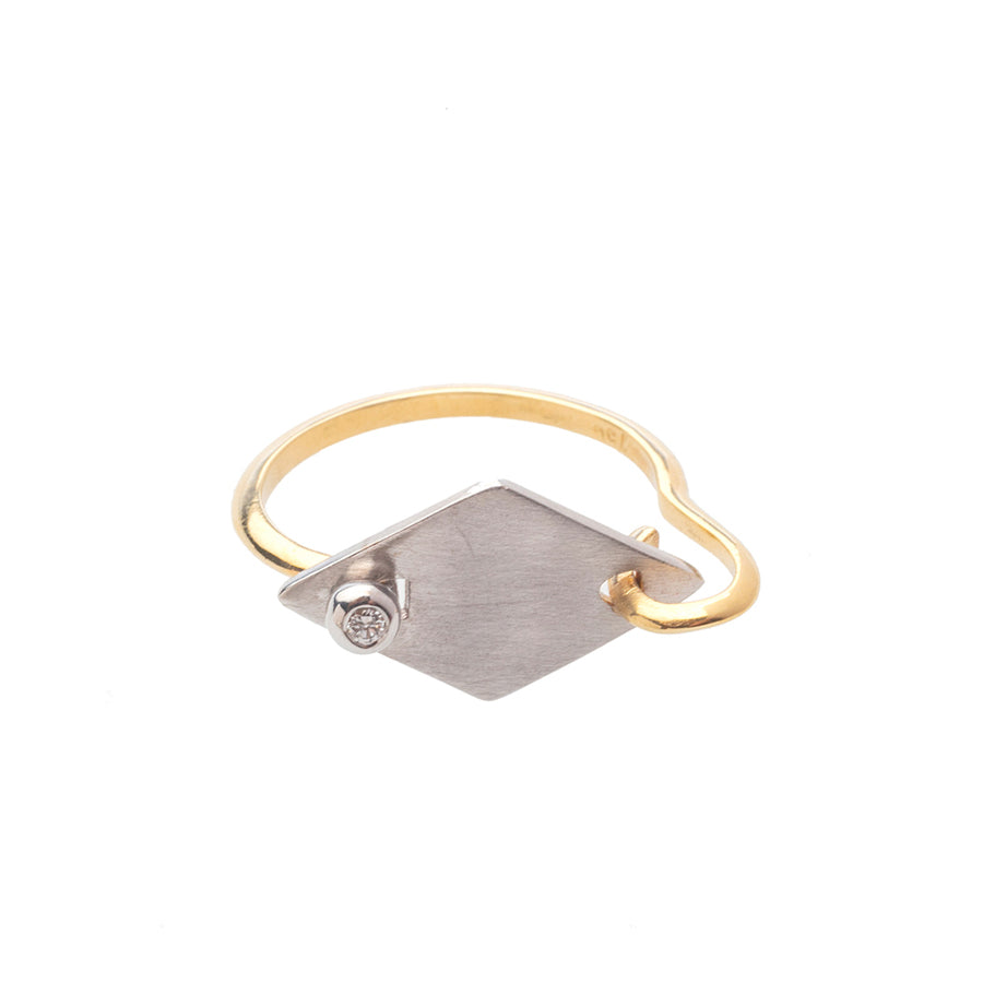 Rhombus Single Diamond Ring Orofasma