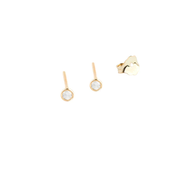 Rose cut Diamond Stud Earrings Eikosi Dyo