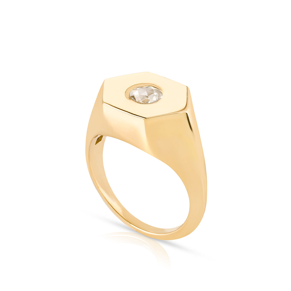 Signet Diamond Ring