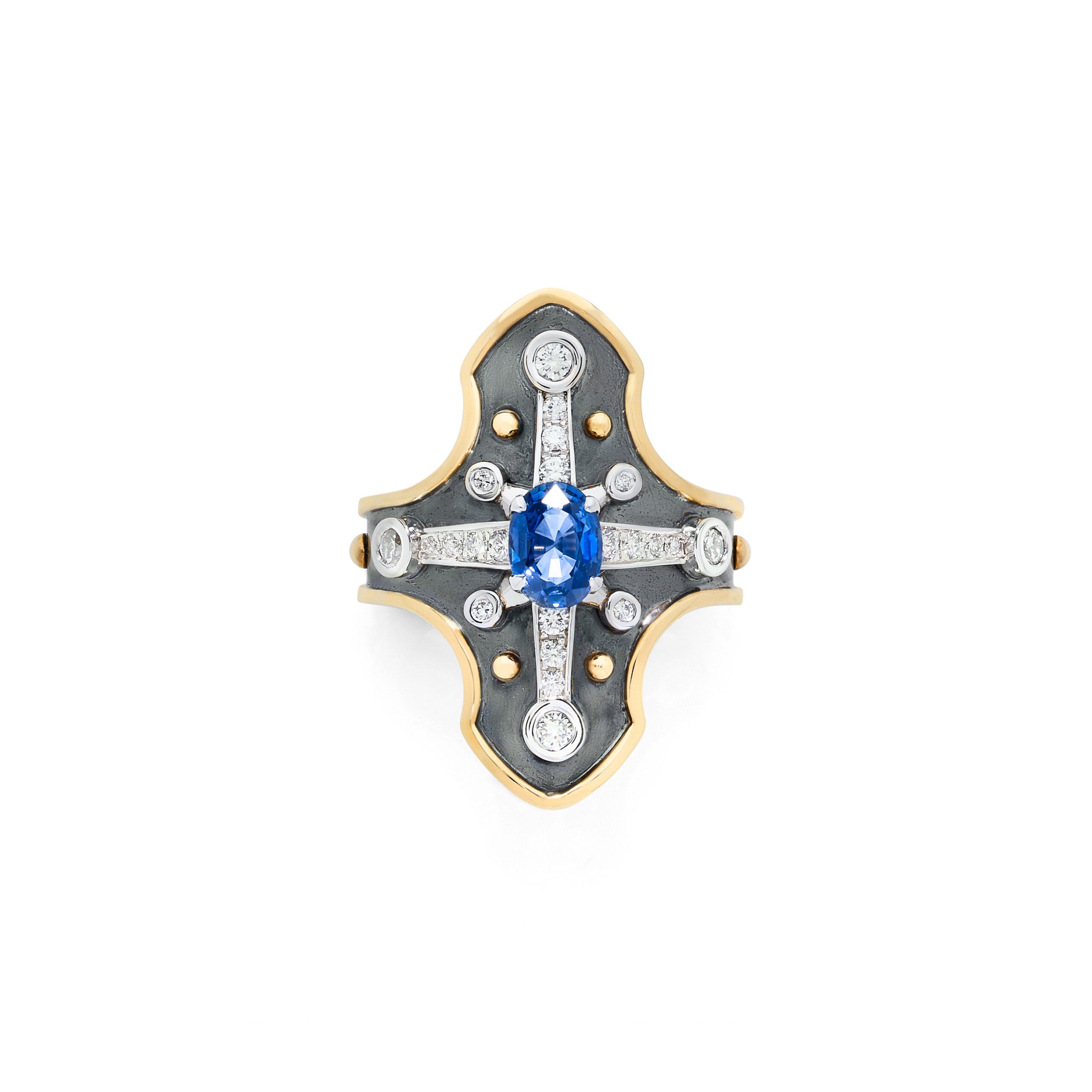Sapphire Heaume Ring Elie Top