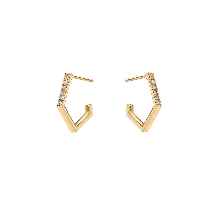 Small Polygon Hoop Earrings