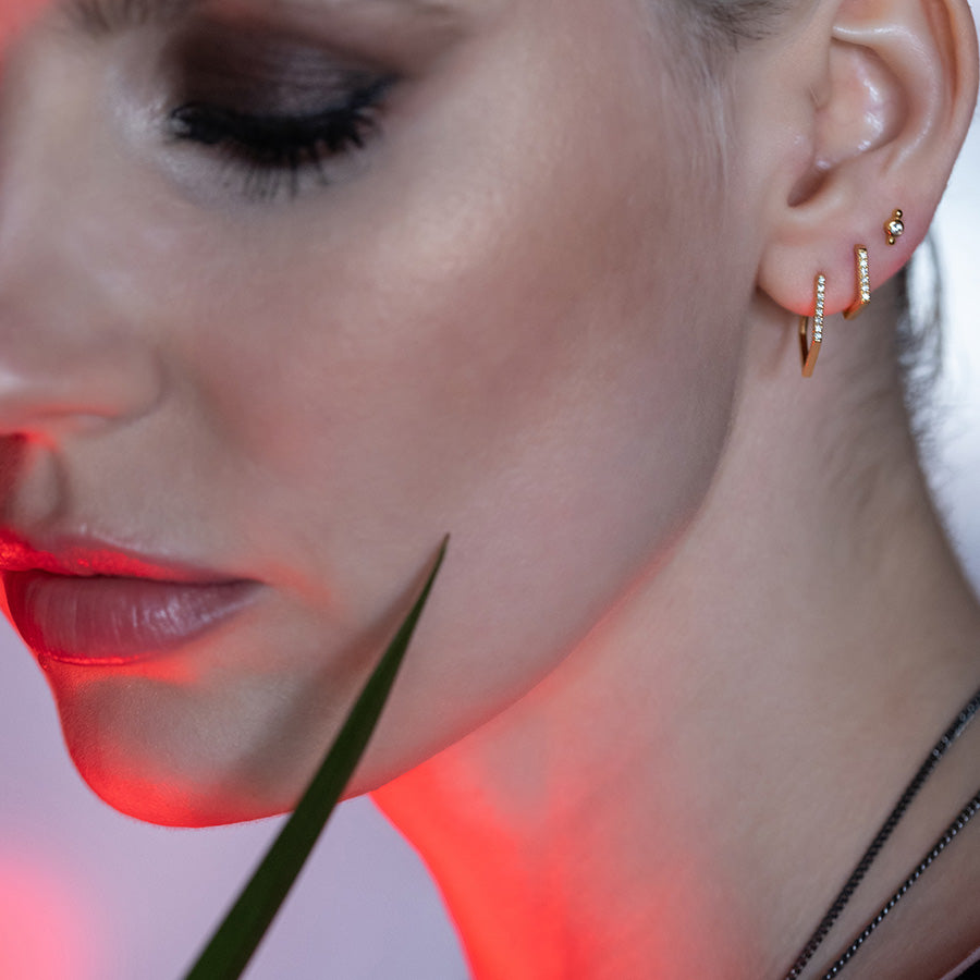 Small Polygon Hoop Earrings