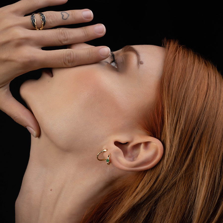 Snake Mini Hoop Earrings