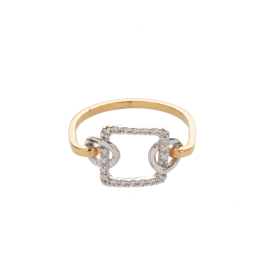 Square Ring with Diamonds Orofasma