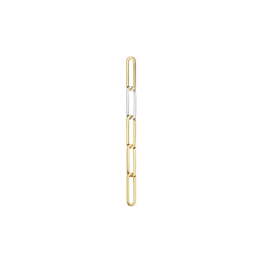 The Sigh V Gold and Silver Single Earring Kinraden