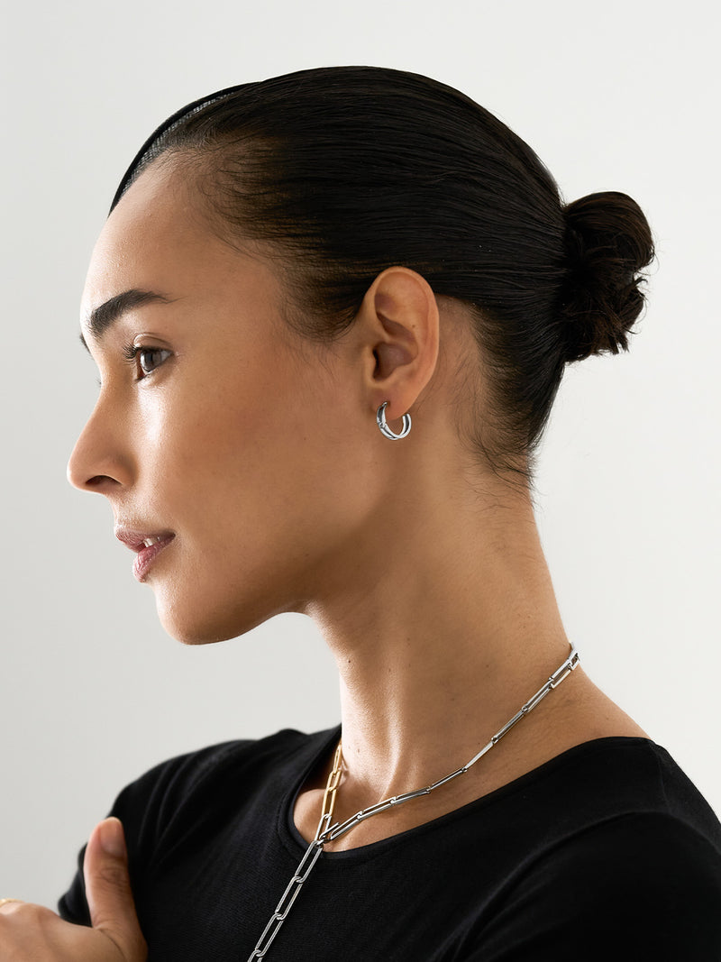 The Gasp Small Single Earring in Silver