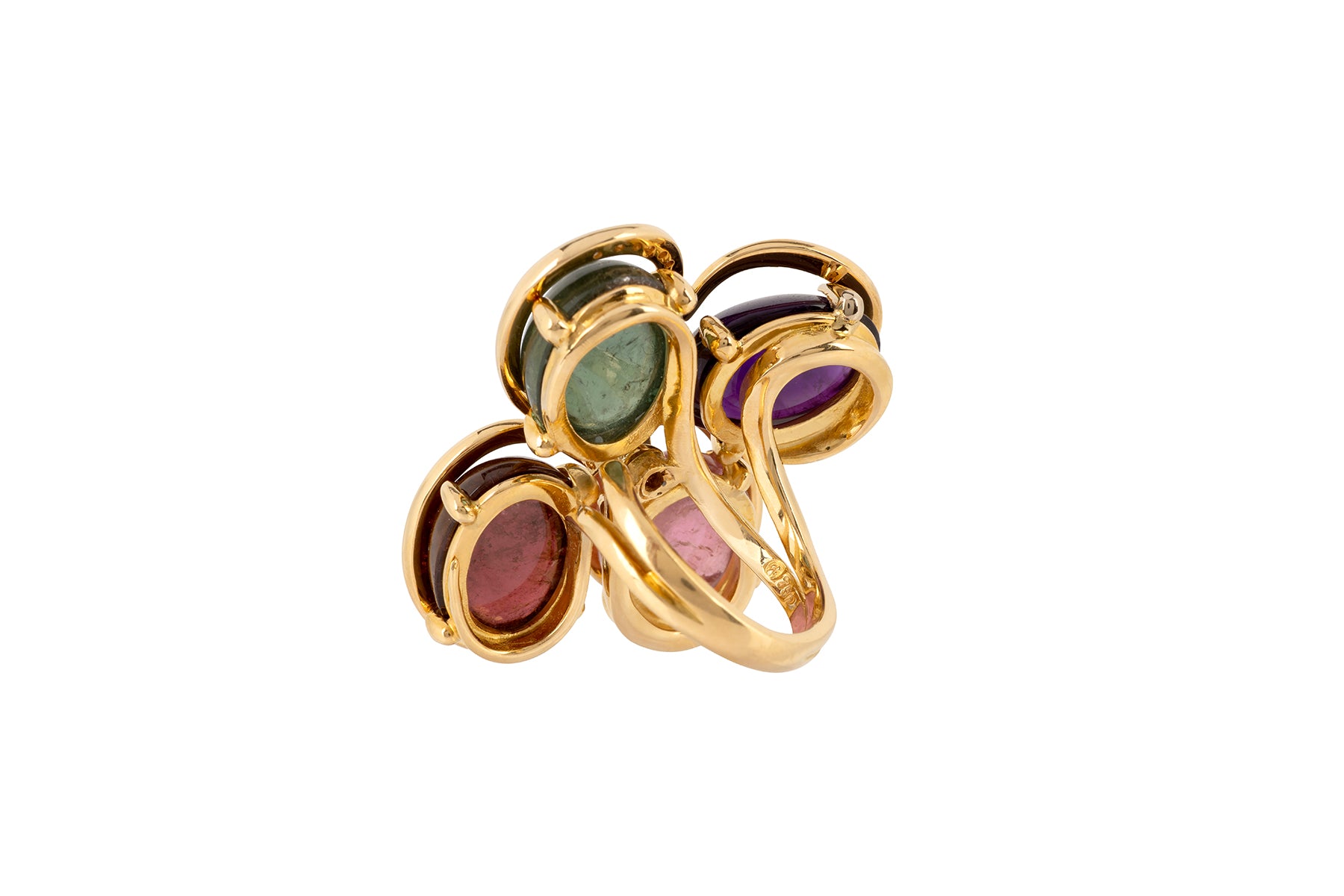 Tourmalines and Diamonds Ring