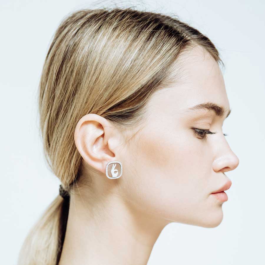 Missbach by Nadia Doppi Standard Studs on model