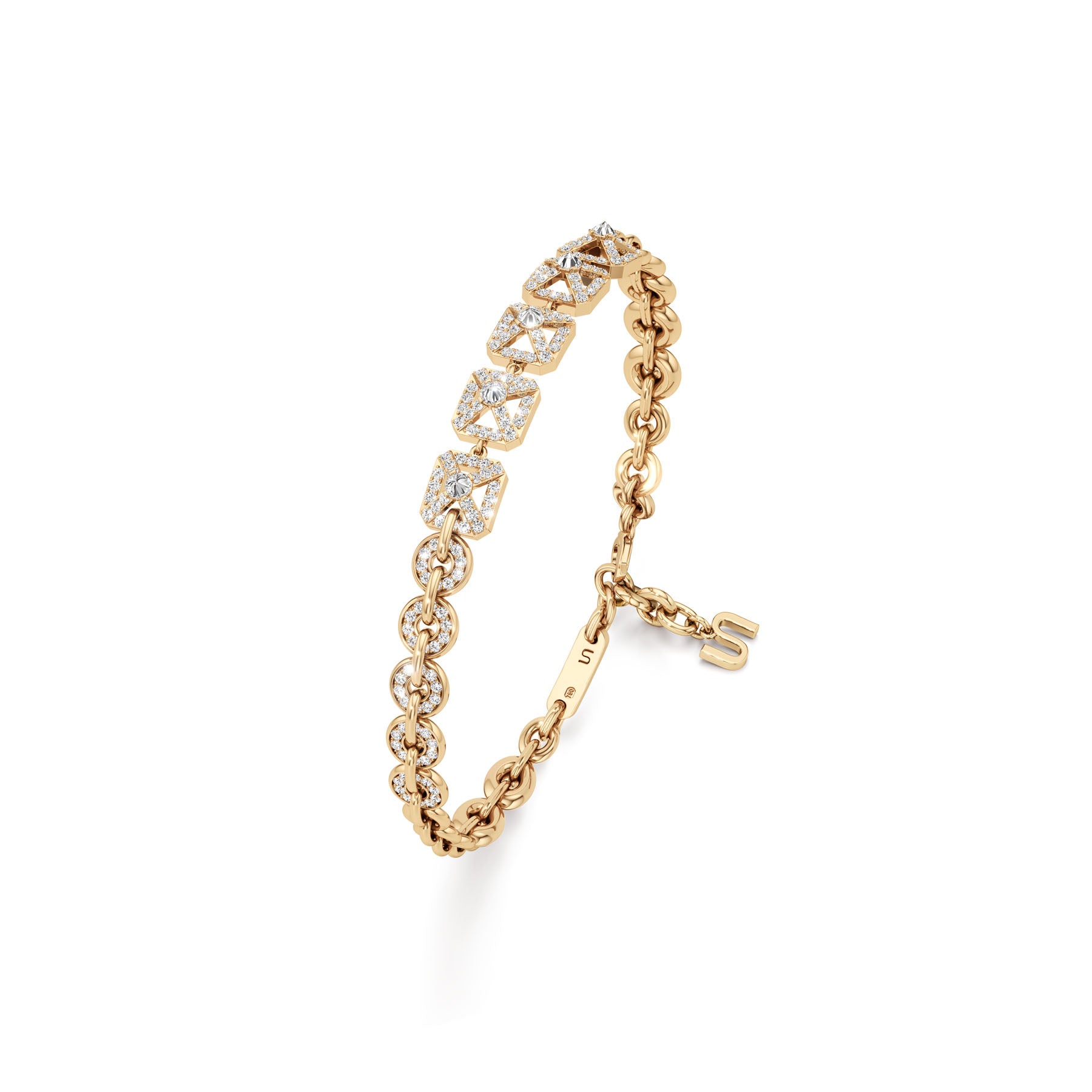 Armor Square Diamond Bracelet