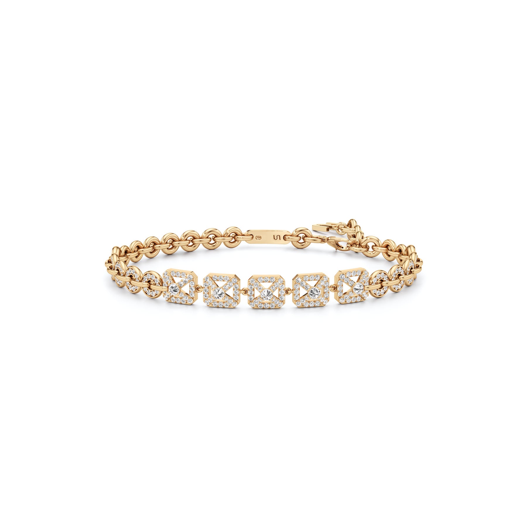 Armor Square Diamond Bracelet