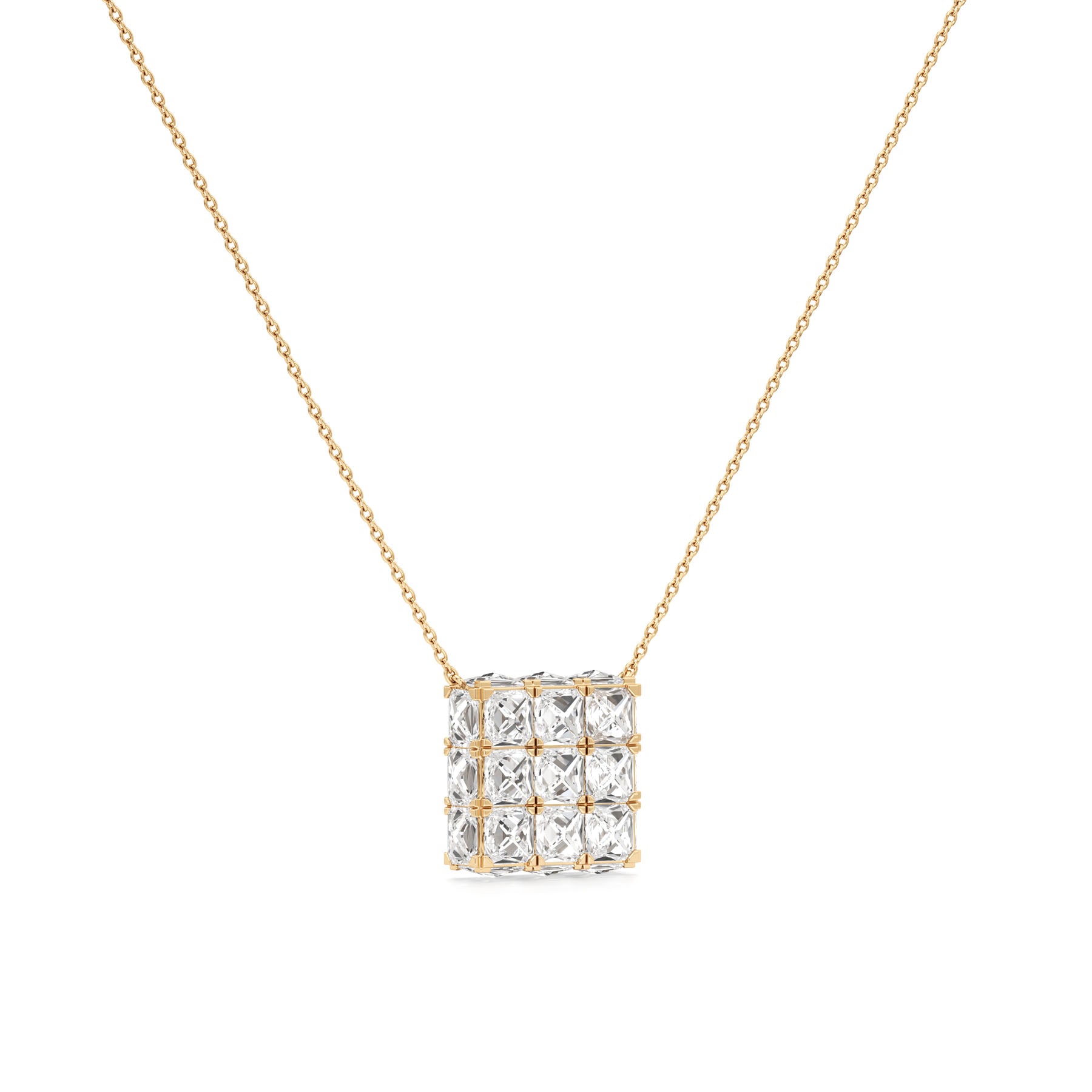 Armor Diamond Cube Necklace