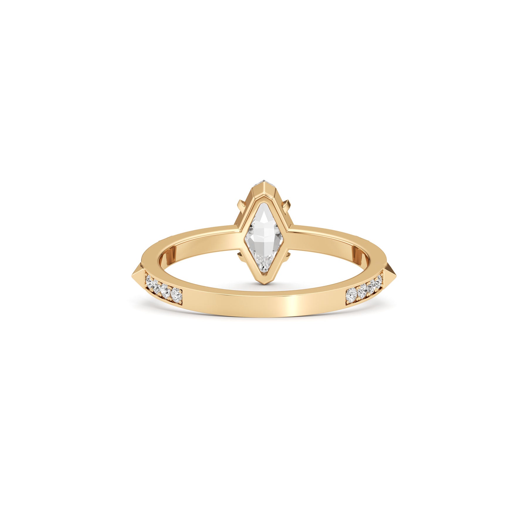 Armour Long Trilliant Pave Ring