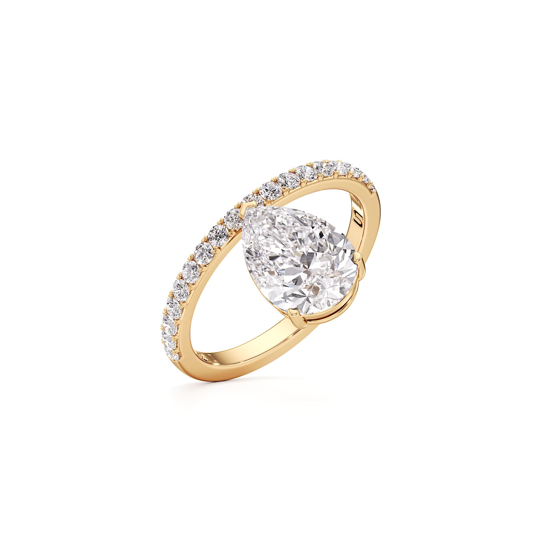 Tear Grace Pavé Ring