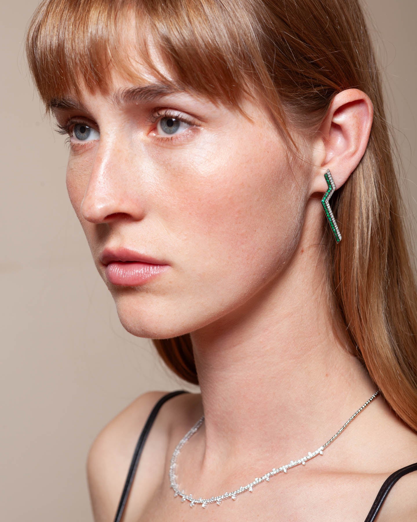 Diamond Droplet Choker Necklace