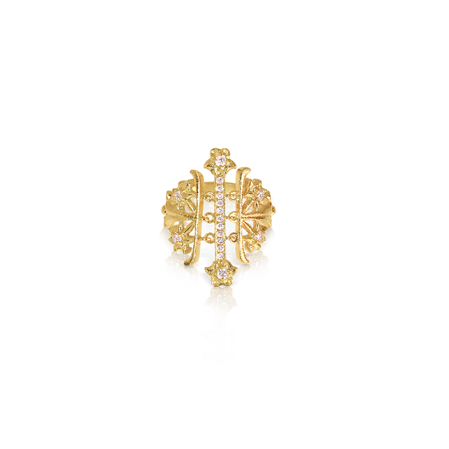 Aurelia Articulated Ring in 18K Yellow Gold and Diamonds
