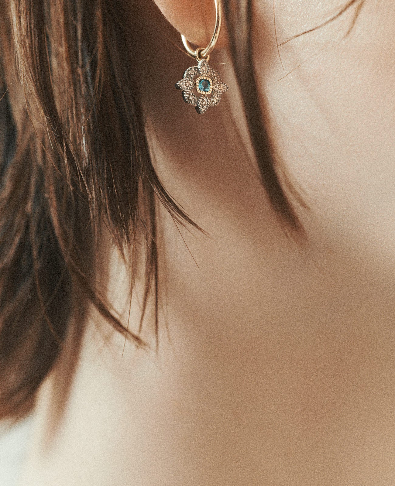 Bettina Earring London Blue Topaz