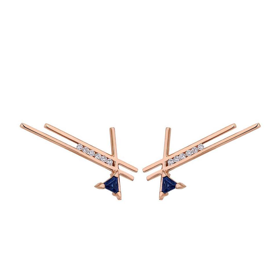 Blueprints Rose Gold Earrings