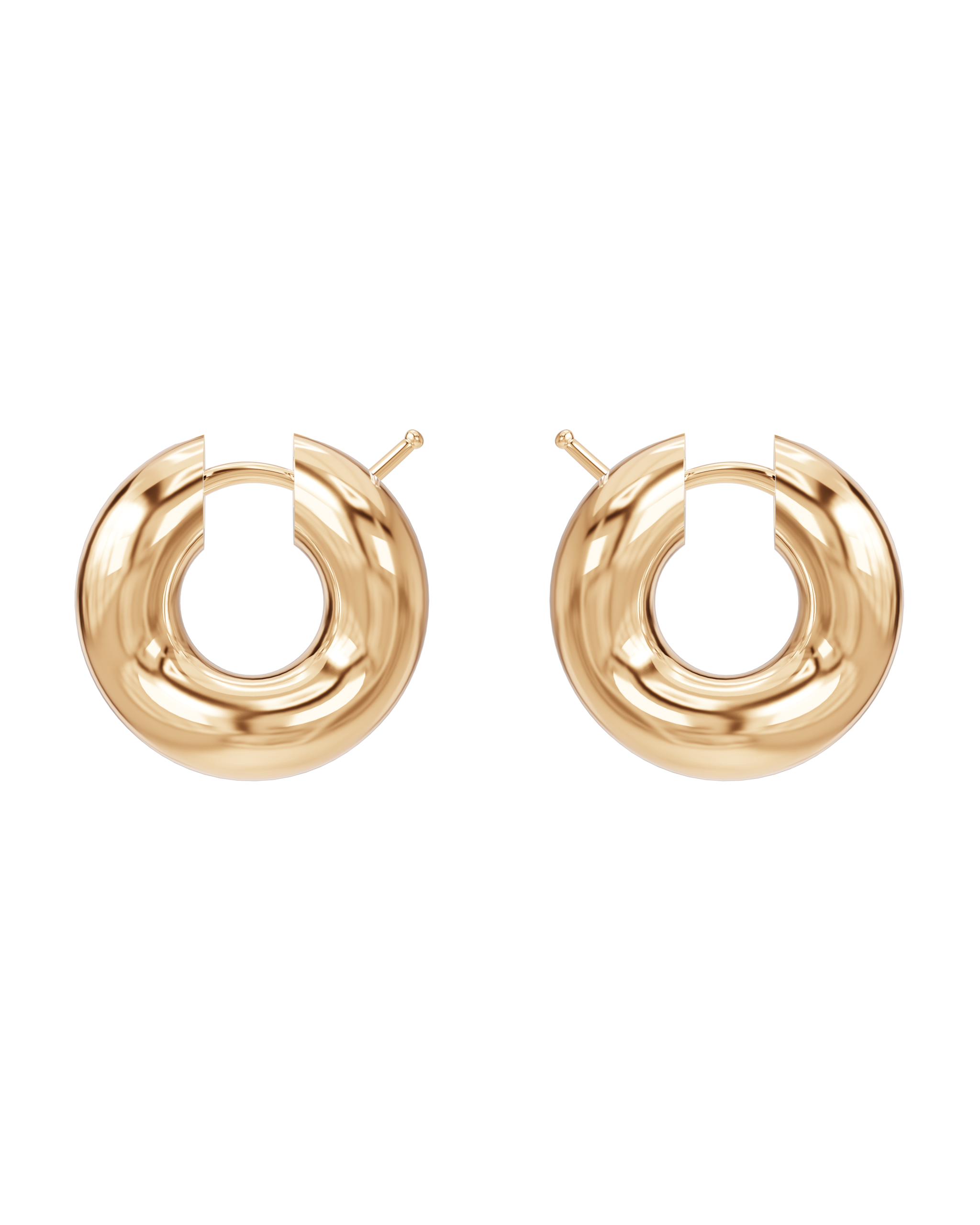 Wave Blow Earrings Vermeil