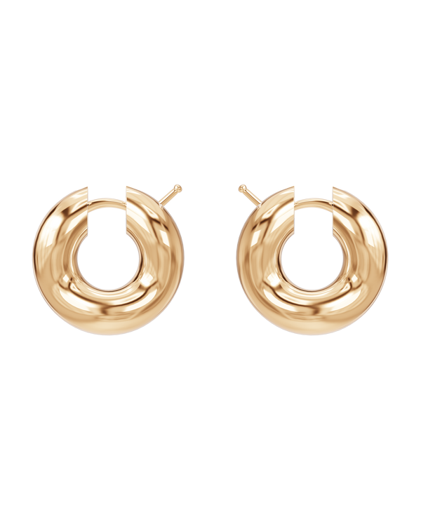Wave Blow Earrings Vermeil