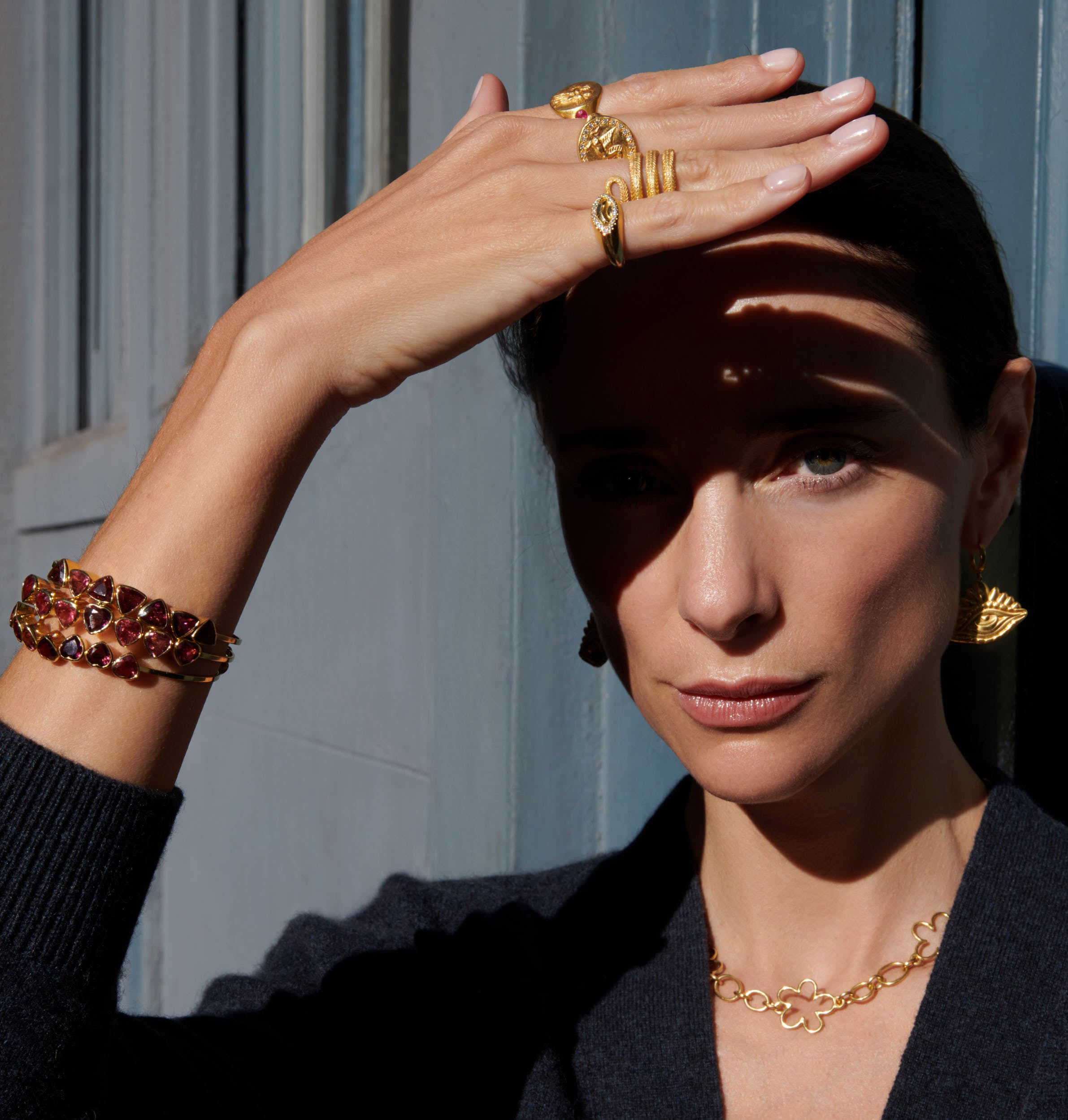 Crown Protective Eye Hoop Earrings