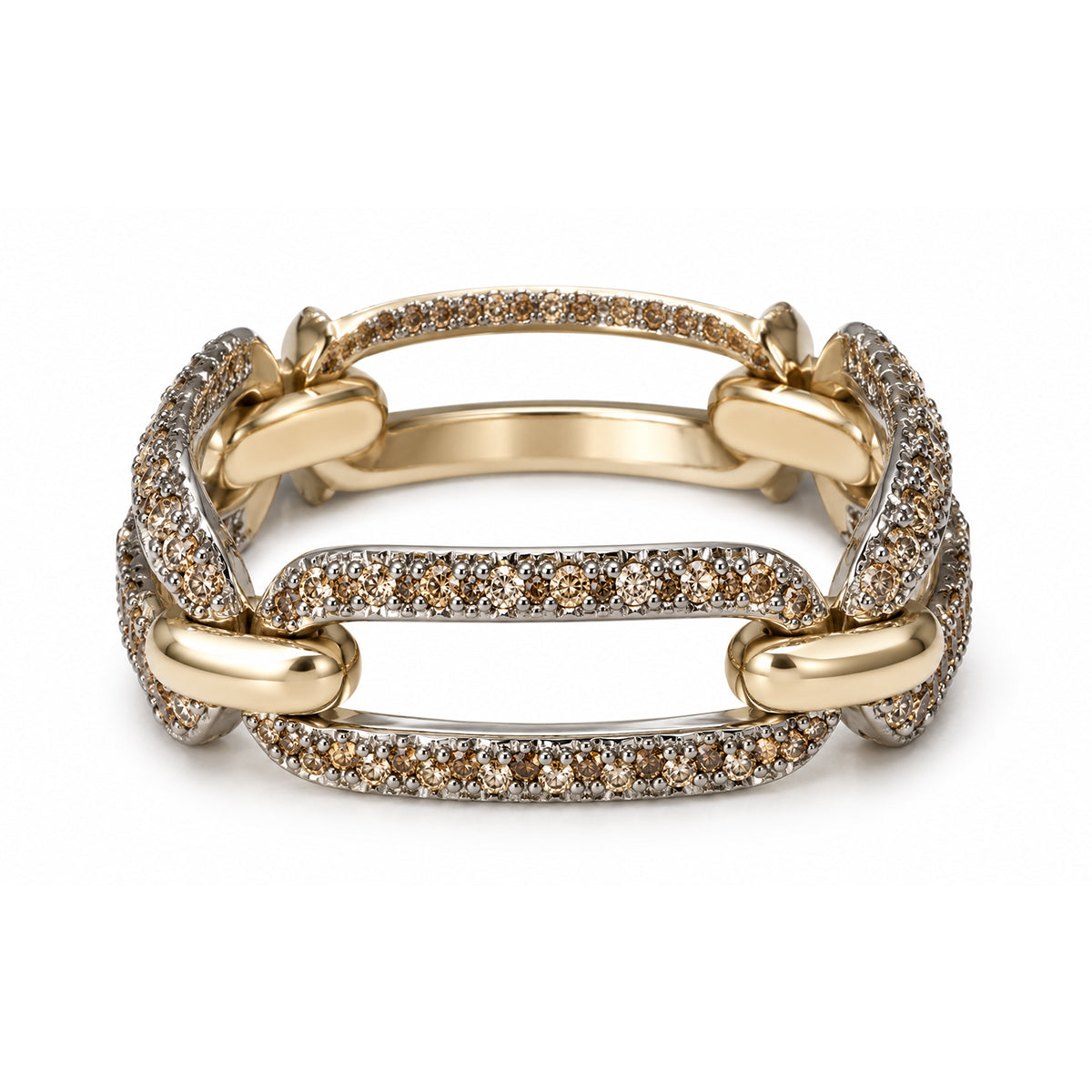 Lace Brown Diamond Chain Ring