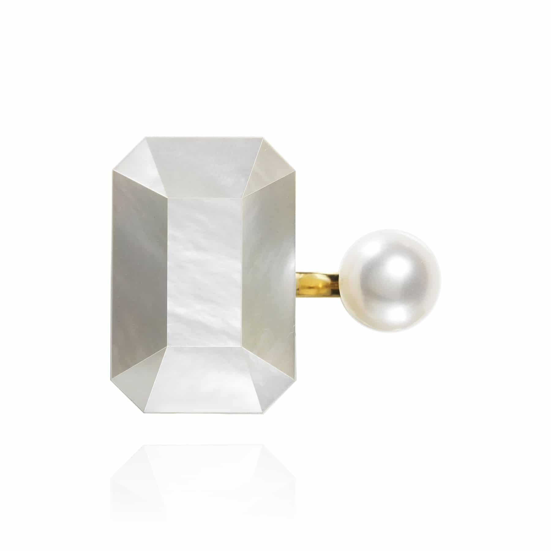 MOP Emerald Ring