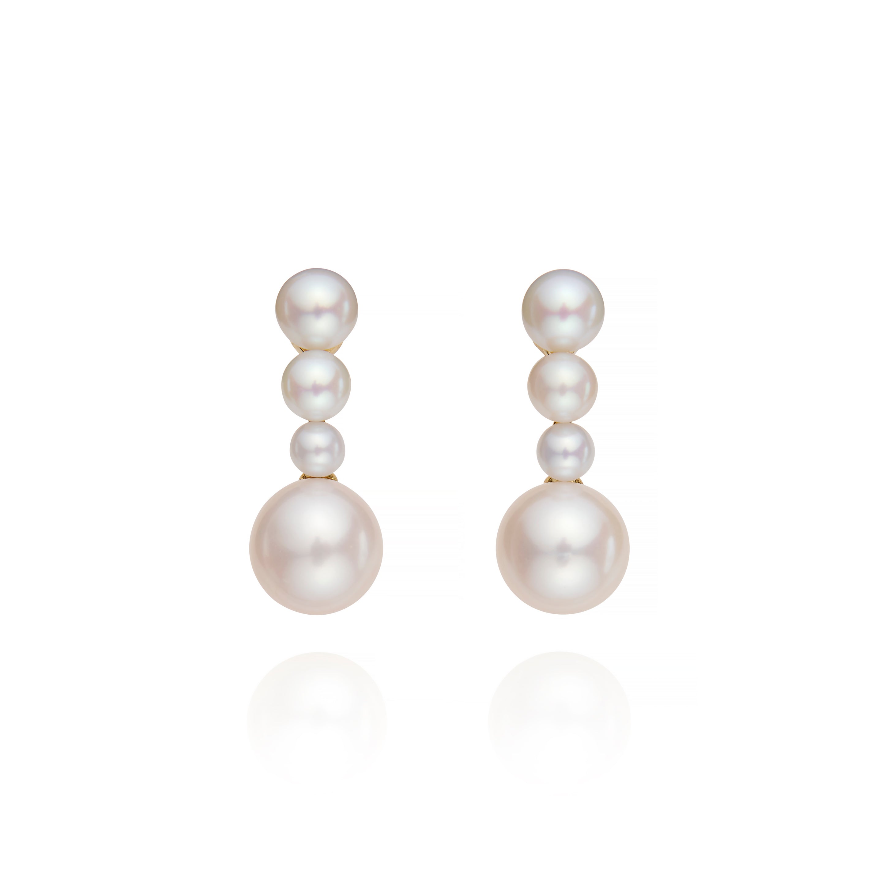 Tria Drop Earrings in White