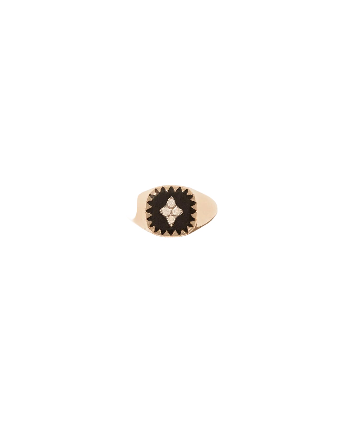 Pierrot Signet Ring Black