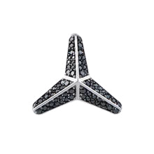 Three Pointed Star Diamond Ear Cuff- Black Ear Cuff